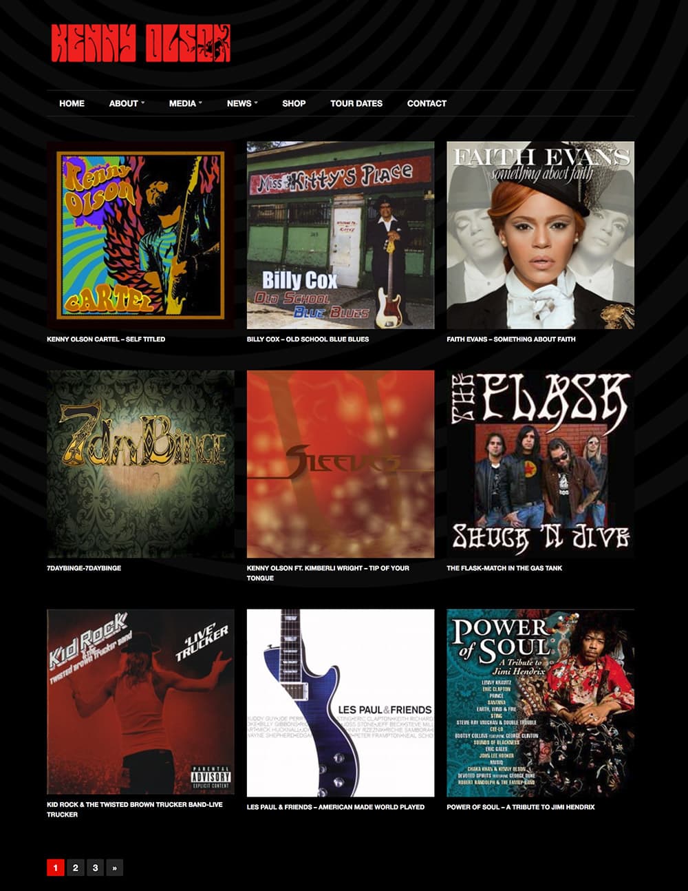 Kenny Olson Website Design - Discography Pages